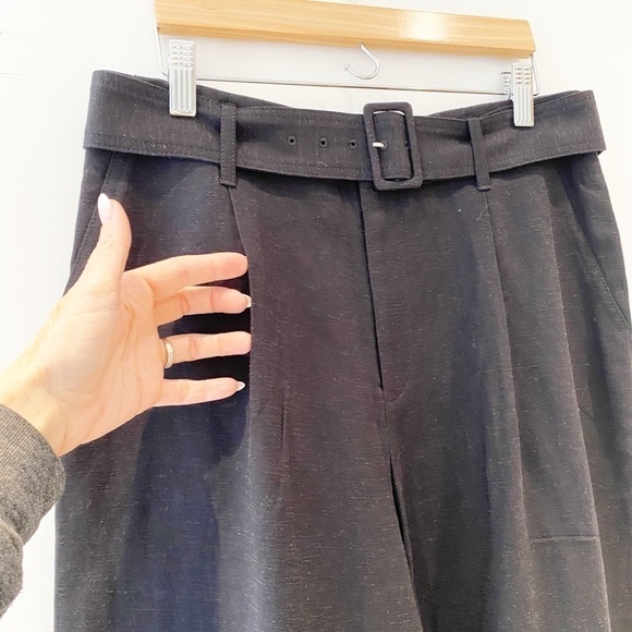 𝅺BNWOT Club Monaco Ayto belted pant in black - Picture 6 of 11